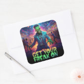 ハロウィンモンスターパーティー「Get Your Freak On」 スクエアシール (封筒)
