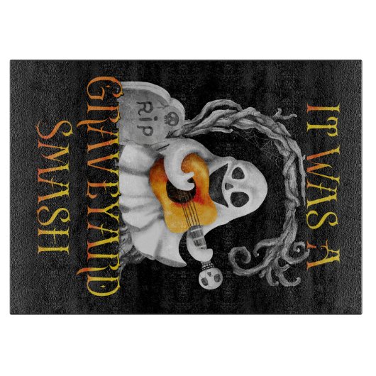 ハロウィンモンスターマッシュ幽霊墓地スマッシュ カッティングボード (正面)