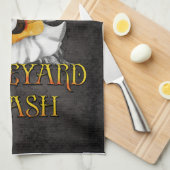 ハロウィンモンスターマッシュ幽霊墓地スマッシュ キッチンタオル (四つ折り)