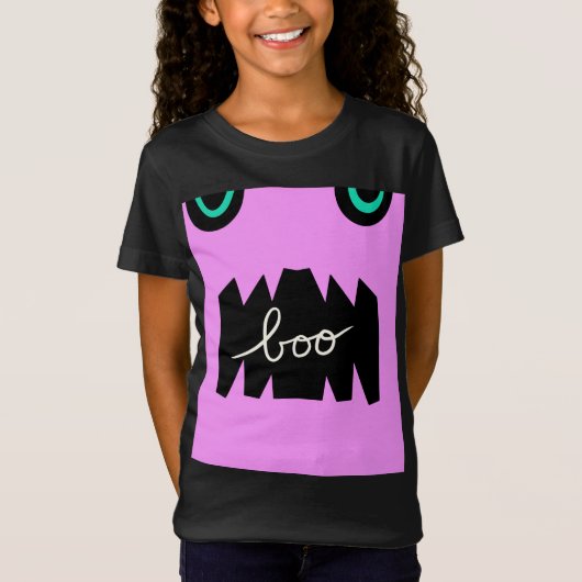 ハロウィンモンスター巨大な歯のブー Tシャツ (正面)