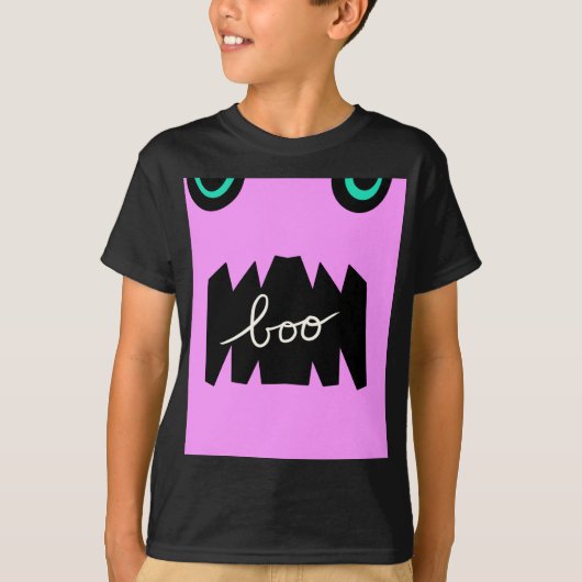 ハロウィンモンスター巨大な歯 ブー Tシャツ (正面)