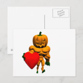 ハロウィンモンスター(ハート) ポストカード (正面/裏面)