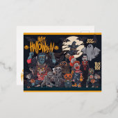 ハロウィンモンスター 箔シーズンポストカード (正面/裏面)