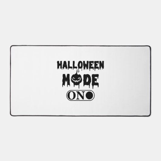 ハロウィンモードオン – パーティーハロウィンカボチャ デスクマット (正面)