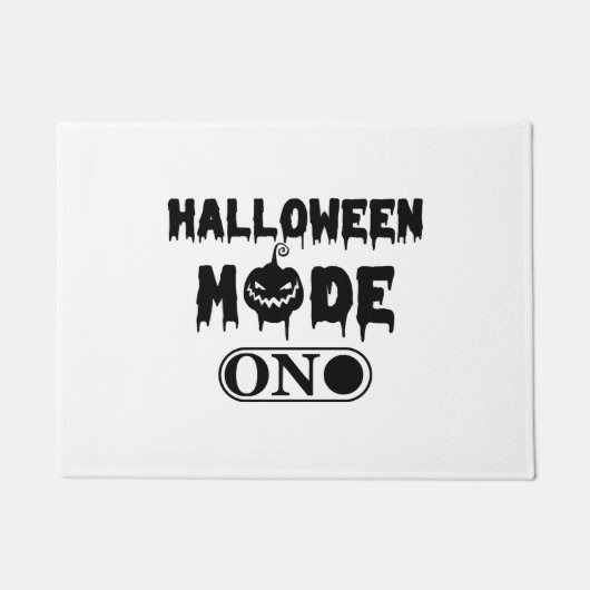 ハロウィンモードオン – パーティーハロウィンカボチャ ドアマット (正面)