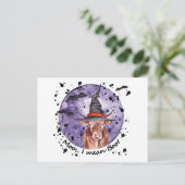 ハロウィンモー牛の意味ブーおもしろい ポストカード (スタンド正面)