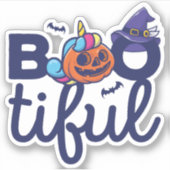 ハロウィンユニコーンおもしろいカボチャランタン シール (正面)