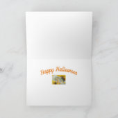 ハロウィンユニコーンで燃える黒猫カラフル シーズンカード (内部)