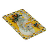 ハロウィンユニコーンで燃える黒猫カラフル マグネット (右側)