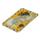 ハロウィンユニコーンで燃える黒猫カラフル マグネット (左側)