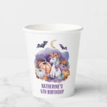 ハロウィンユニコーンウォーターカラーバースデーパーティー