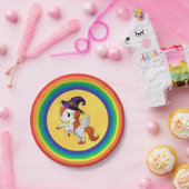 ハロウィンユニコーンペガサス魔女 ペーパープレート (パーティー)