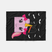 ハロウィンユニコーンマスタービルダーブロック建物K フリースブランケット (正面(横))