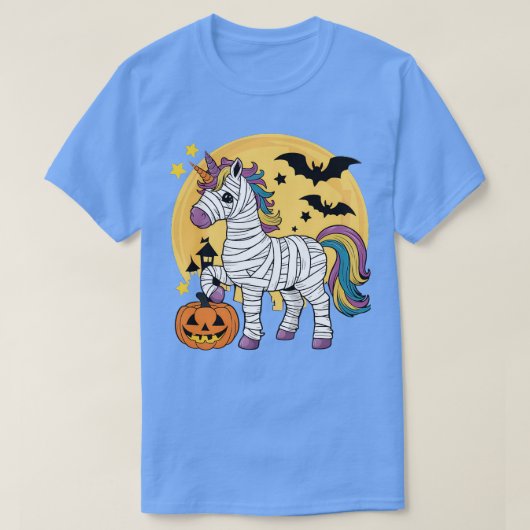 ハロウィンユニコーンミイラ Tシャツ (デザイン正面)
