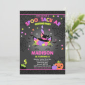 ハロウィンユニコーン誕生日招待状ハローウィンパーティ 招待状 (スタンド正面)