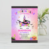 ハロウィンユニコーン誕生日招待状ハローウィンパーティ 招待状 (スタンド正面)