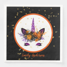 ハロウィンユニコーン顔ガールズバースデーパーティパープル