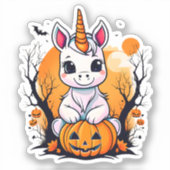 ハロウィンユニコーン シール (正面)