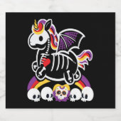 ハロウィンユニコーン スパークリングワインラベル (シングルラベル)