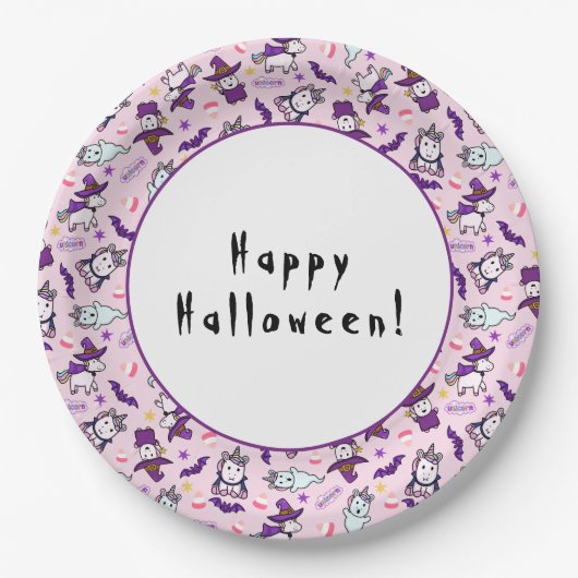 ハロウィンユニコーン ペーパープレート (正面)