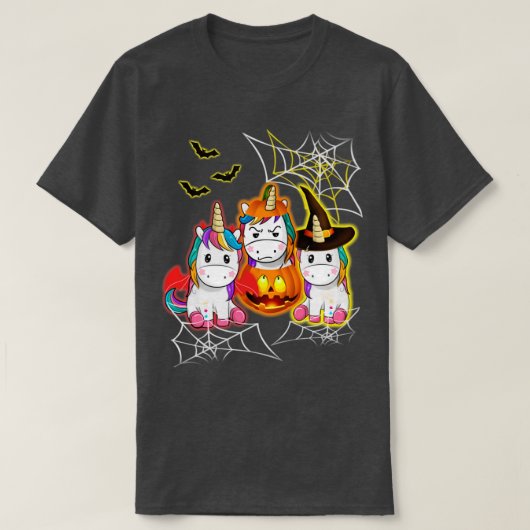 ハロウィンユニコーン Tシャツ (デザイン正面)