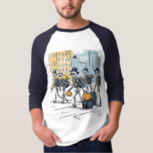 ハロウィンユニセックススケルトン用Tシャツ