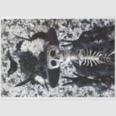 ハロウィンユニークゴシック骨格スカルデコパージュ 薄葉紙 (正面)