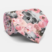 ハロウィンユニークブラック&ピンクスカルネックタイ ネクタイ (ロール)