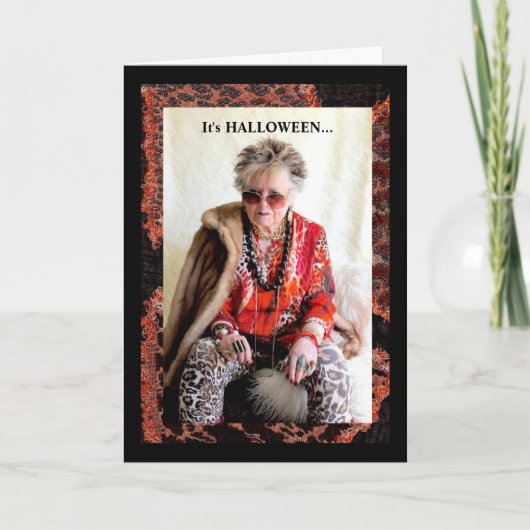 ハロウィンユーモアのあるとカフェインカード カード (正面)