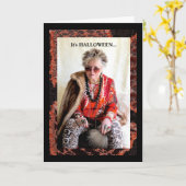 ハロウィンユーモアのあるとカフェインカード カード (黄色い花)