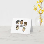 ハロウィンユーモアのある折りグリーティングカードの特典 カード (黄色い花)