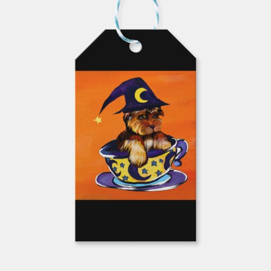 ハロウィンヨークシャーテリアポー ギフトタグ (正面)