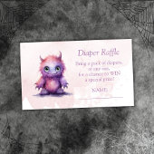 ハロウィンリトルモンスターガールおむつラッフルチケット エンクロージャーカード