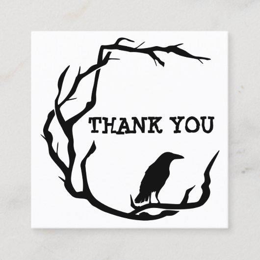 ハロウィンリース感謝していクロウユーのご注文 スクエア名刺 (正面)