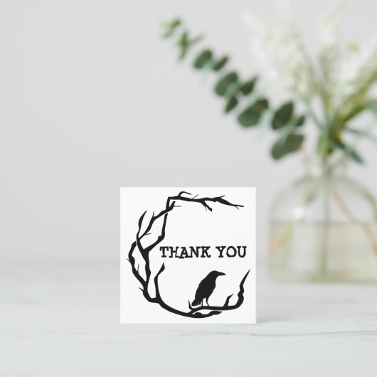 ハロウィンリース感謝していクロウユーのご注文 スクエア名刺 (スタンド正面)