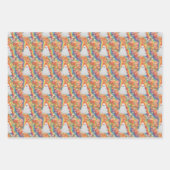 ハロウィンレインボー幽霊 ラッピングペーパーシート (正面)