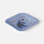 ハロウィンレイヴンクロウムーンブルー ペーパープレート (傾斜あり)