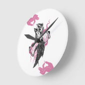 ハロウィンレイヴン丸アクリル壁時計w ラウンド壁時計 (傾斜)