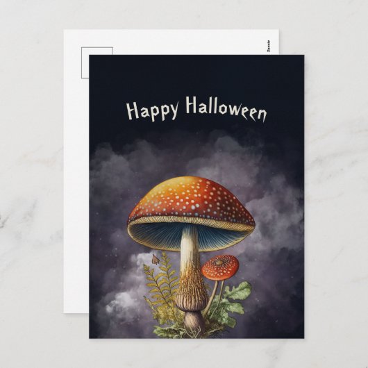 ハロウィンレッドキノコ シーズンポストカード (正面/裏面)