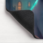 ハロウィンロシアのブルー猫カボチャ怖い マウスパッド (コーナー)