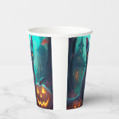 ハロウィンロシアのブルー猫カボチャ怖い 紙コップ (右)