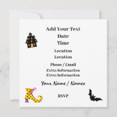 ハロウィンロックンザのまわりにクロック招待状 招待状 (裏面)