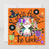 ハロウィンロックンザのまわりにクロック招待状 招待状 (正面)