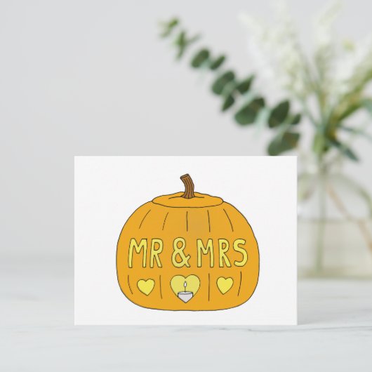 ハロウィンロマンチックなミスターとミセス ポストカード (スタンド正面)