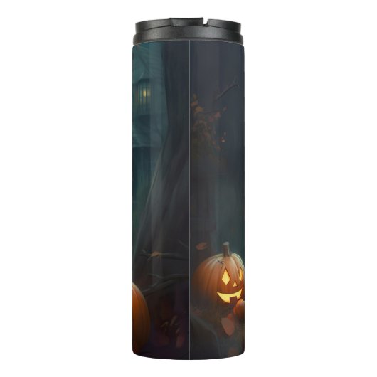 ハロウィンワイマラーとカボチャ怖い タンブラー (裏面)