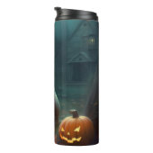ハロウィンワイマラーとカボチャ怖い タンブラー (回転右)