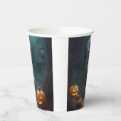 ハロウィンワイマラーとカボチャ怖い 紙コップ (左)