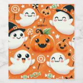 ハロウィンワインボトルラベルかわいい幽霊 ワインラベル (シングルラベル)