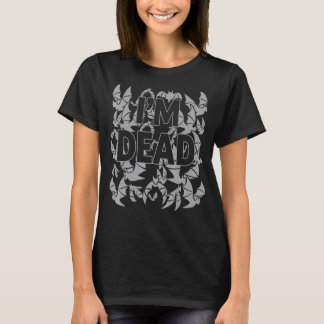 ハロウィンヴァンパイアこうもり衣装Im死んだゴシック音楽 Tシャツ