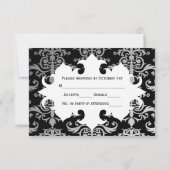 ハロウィンヴァンパイアテーマウェディングRSVP 出欠カード (裏面)